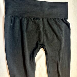 Runway Ready Fleece Lined Black Leggings Juniors Fit High Rise Stretch Warm